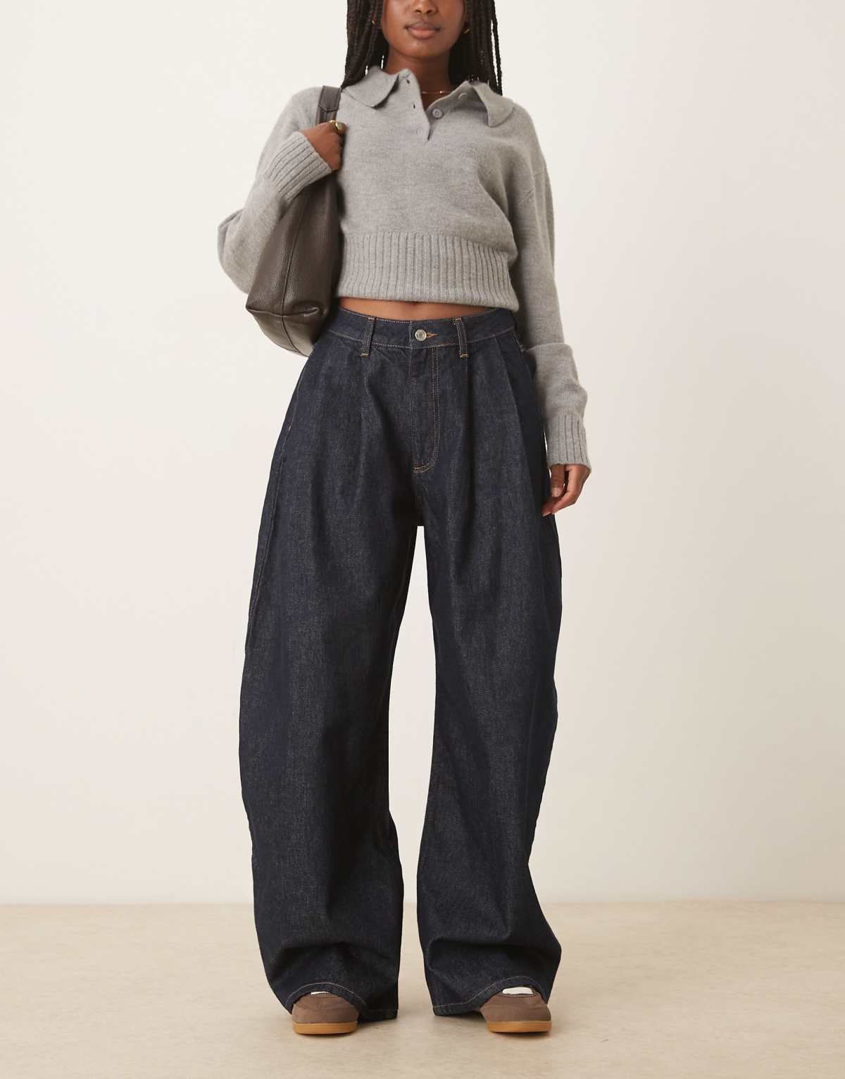 Jean bouffant oversize Brut Indigo