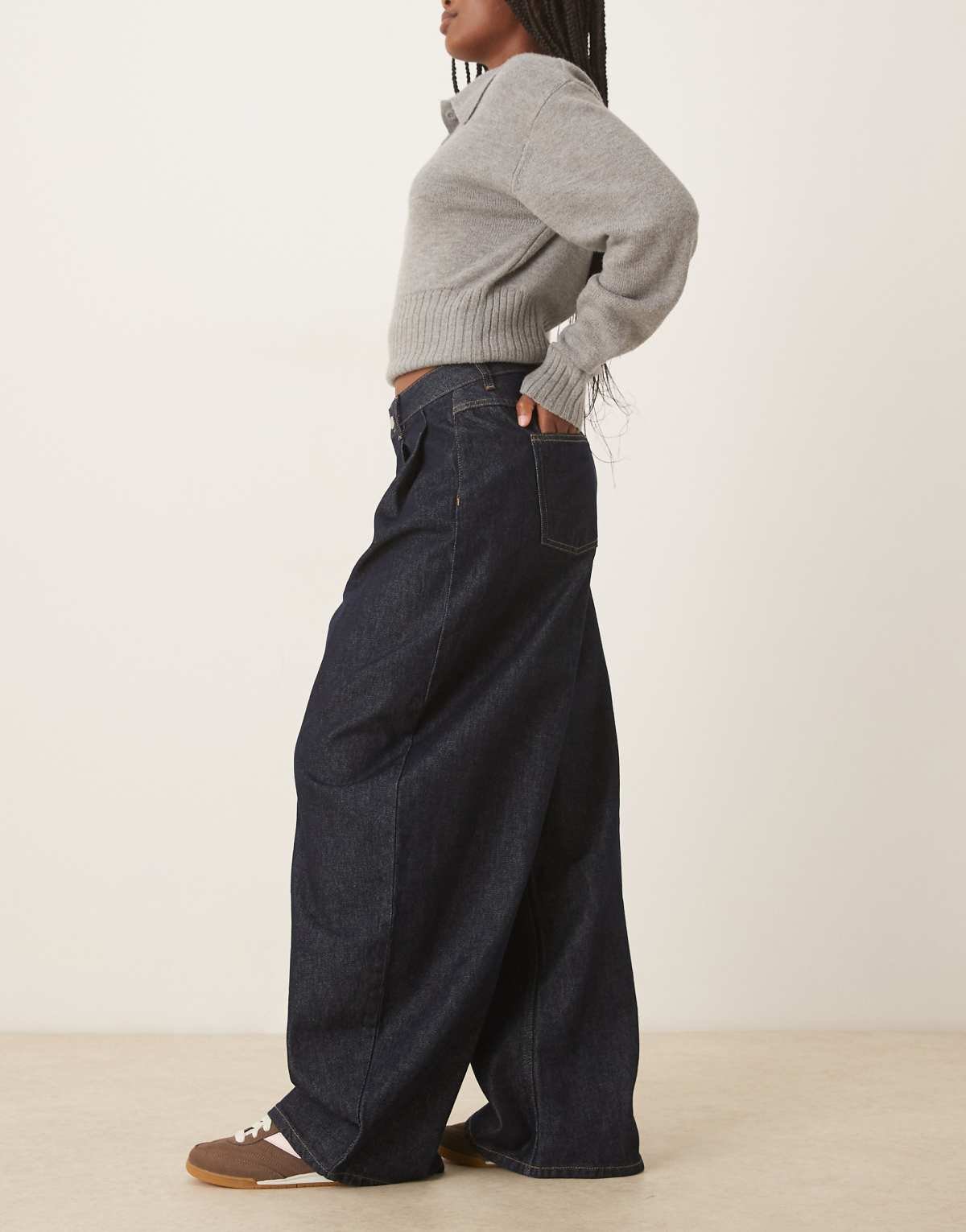 Jean bouffant oversize Brut Indigo