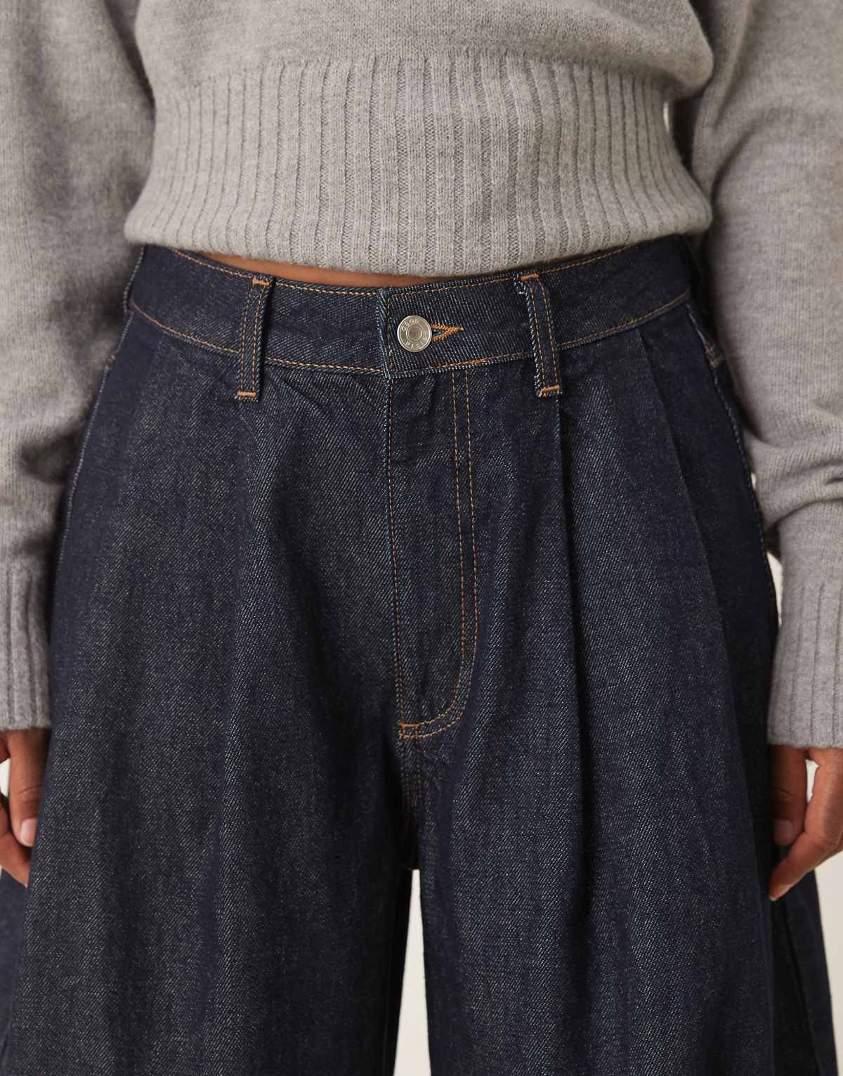Jean bouffant oversize Brut Indigo