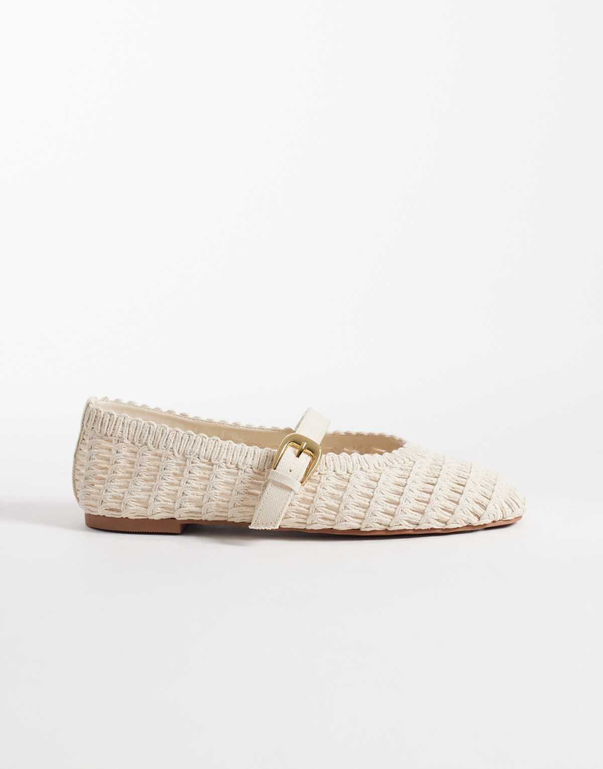 Leah Ballerines style babies en maille au crochet Crème