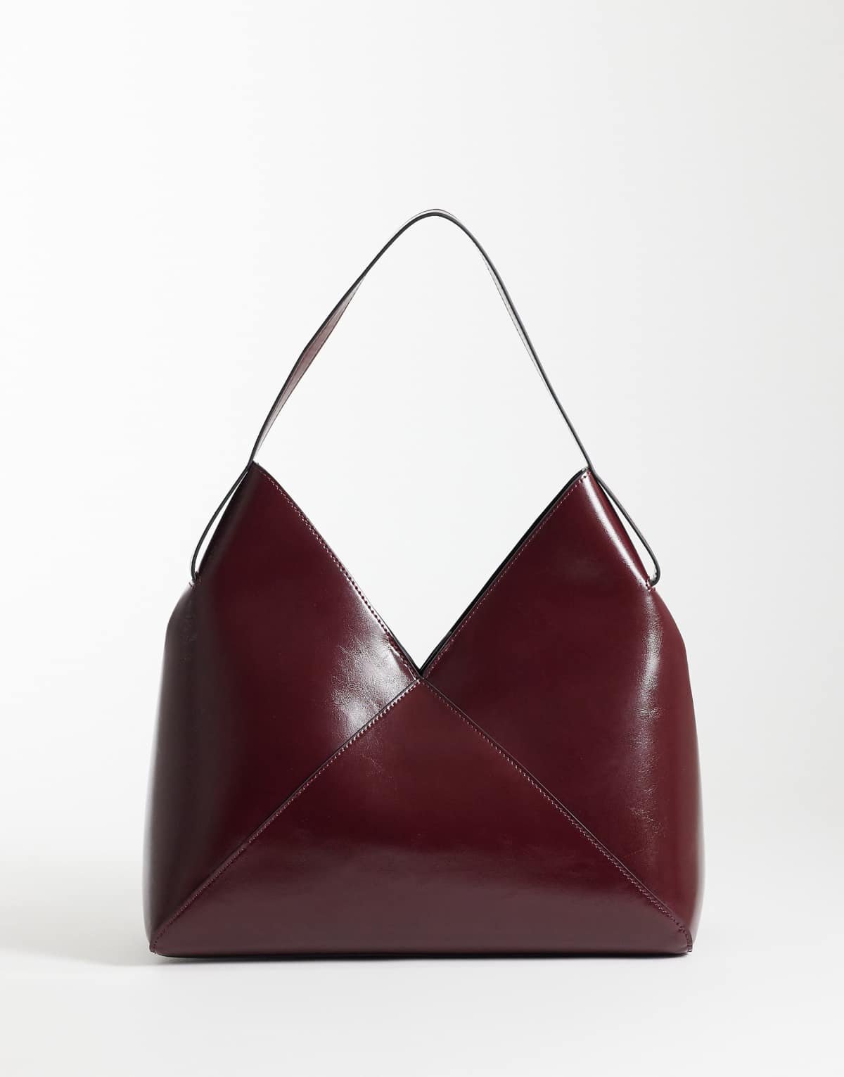 Tote bag à empiècement Bordeaux