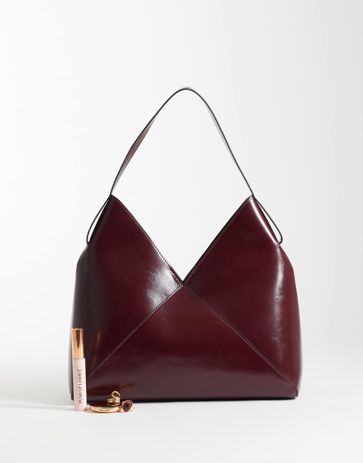 Tote bag à empiècement Bordeaux