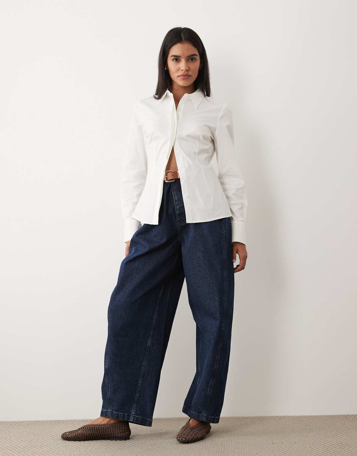 Chemise ajustée Blanc