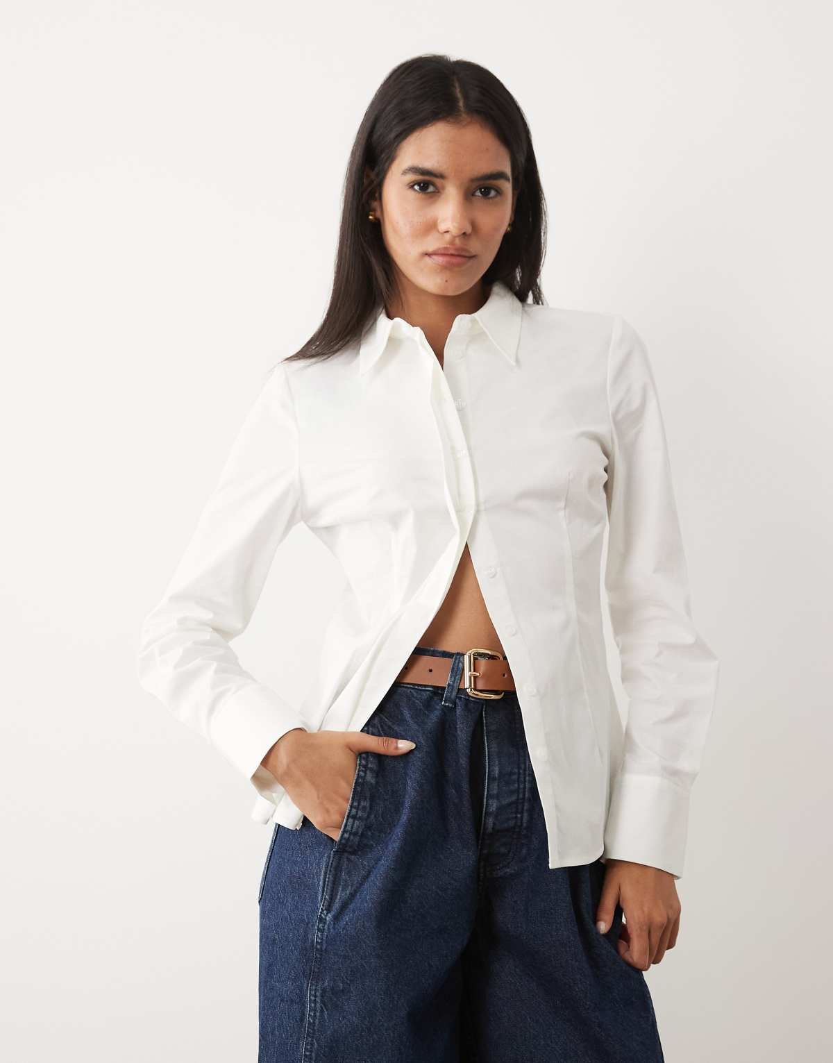 Chemise ajustée Blanc