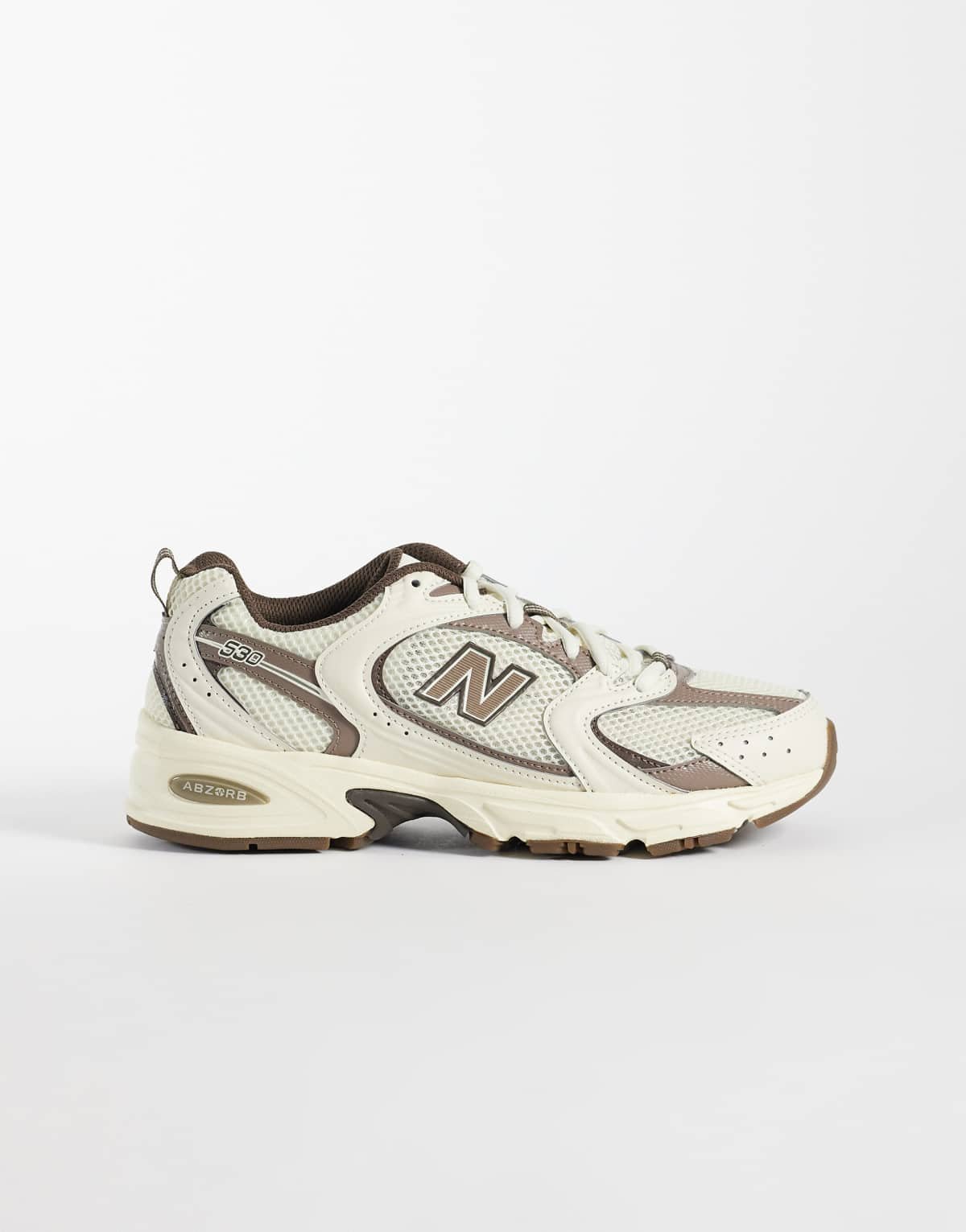530 Baskets unisexes Blanc cassé et beige