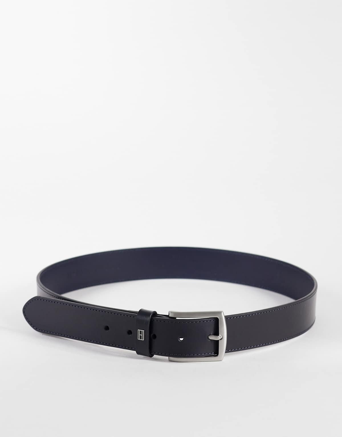 Denton Ceinture en cuir de qualité supérieure Bleu marine