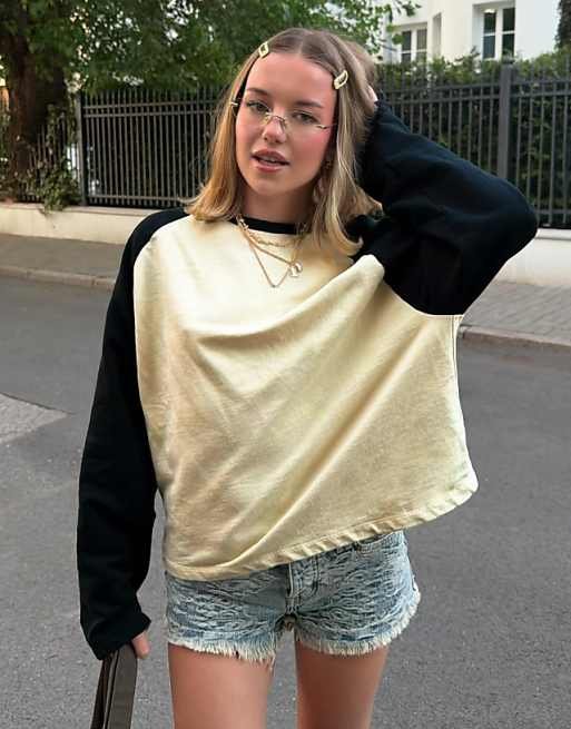 Pull à col rond et manches raglan