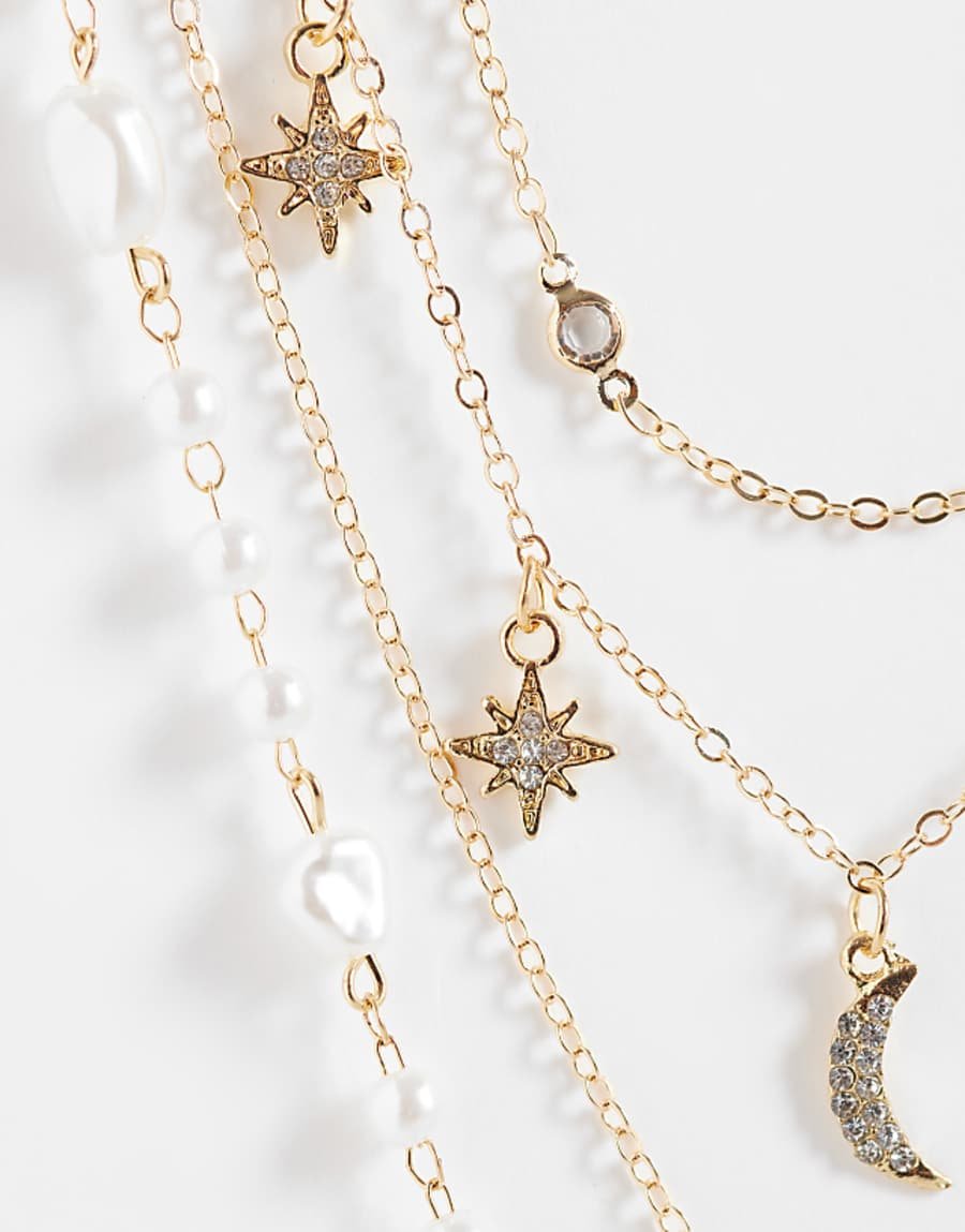 Collier chaîne multi-rangs