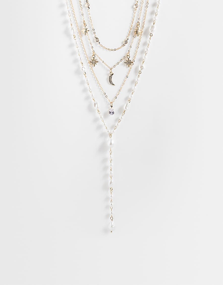 Collier chaîne multi-rangs
