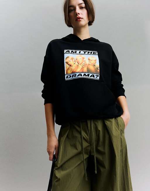 Sweat à capuche imprimé