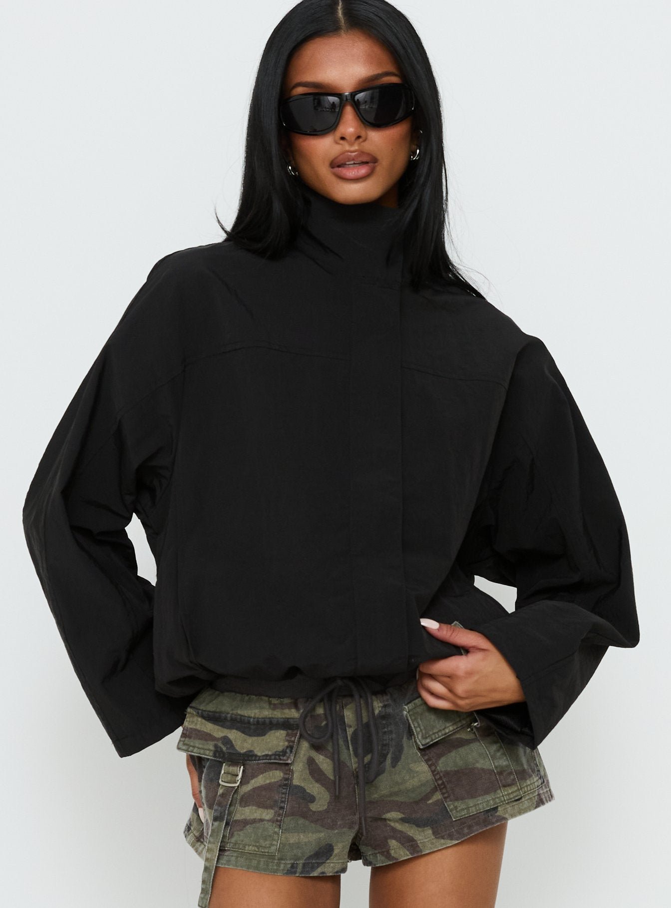 Shoreline Windbreaker Jacket Noir