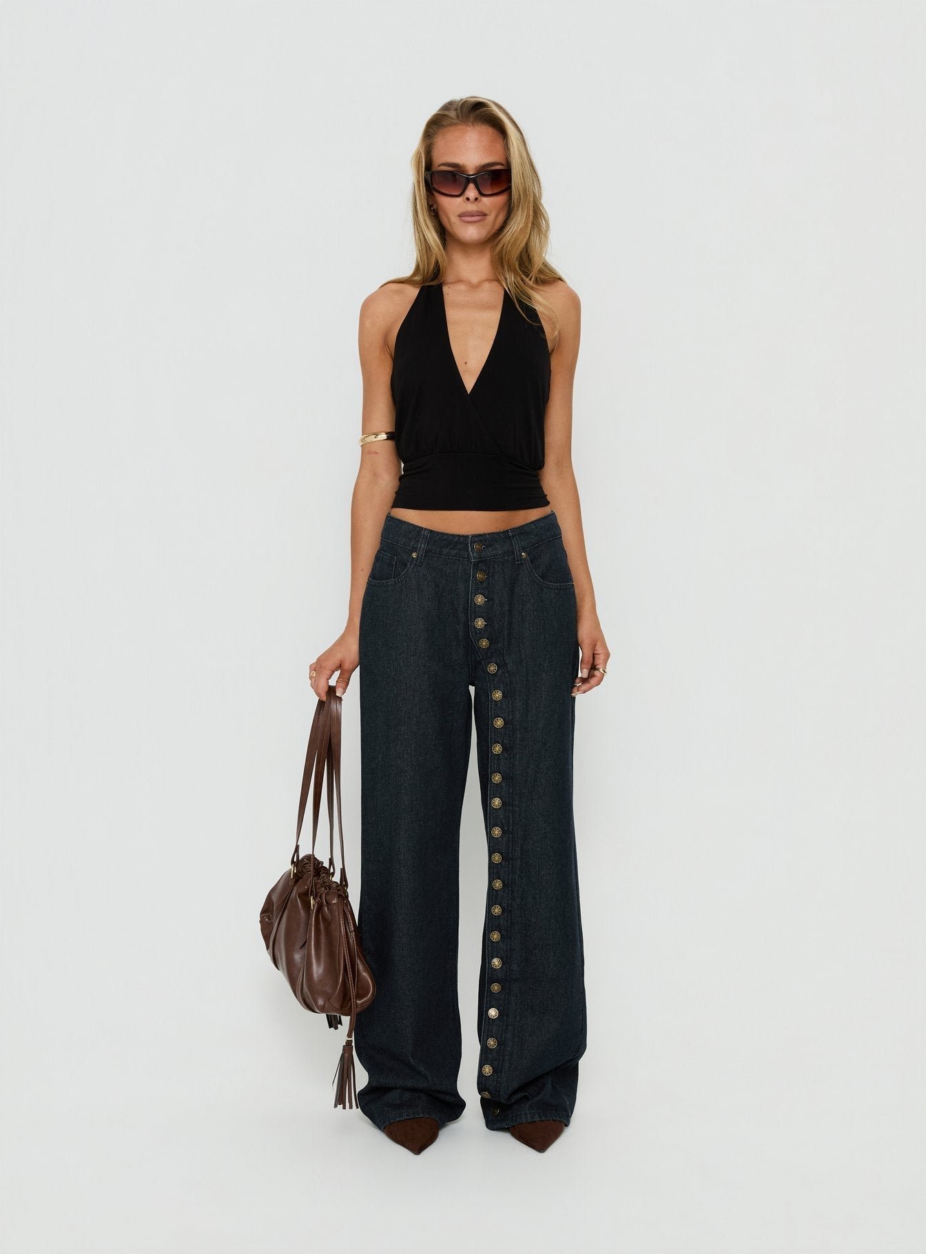 Penny Mid Rise Straight Leg Jeans Raw Denim