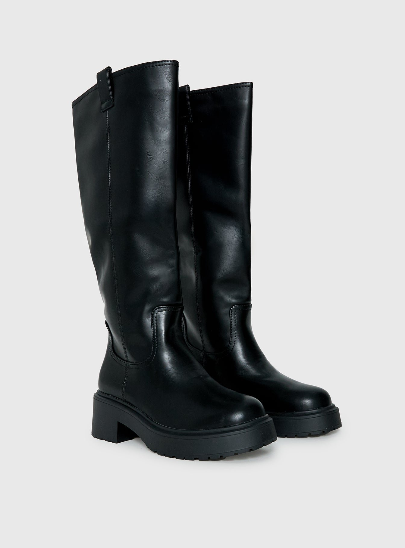 Lucia Knee High Boots Black
