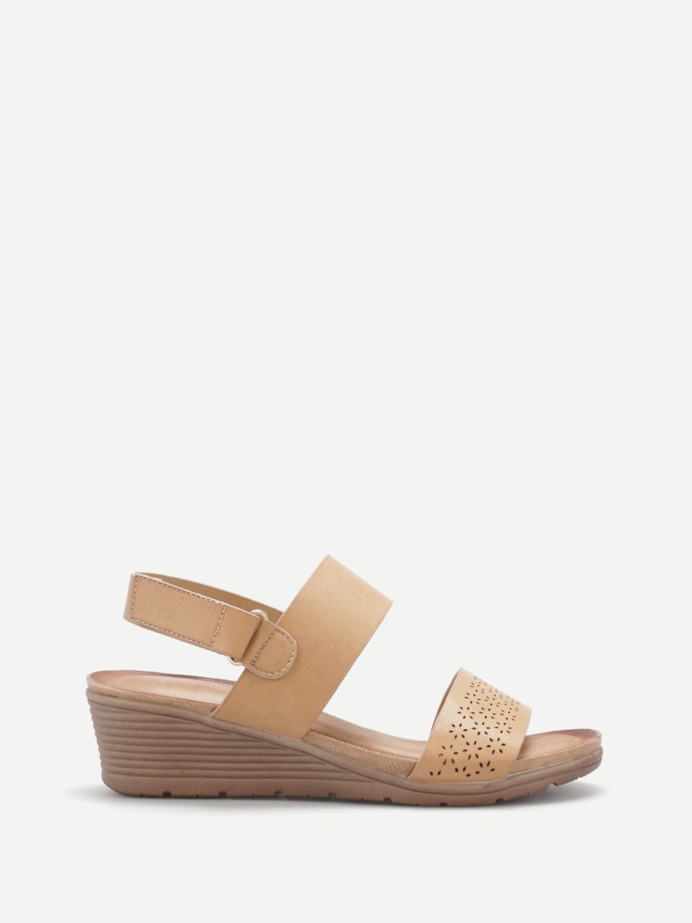 Sandala compensée b jouj brides beige