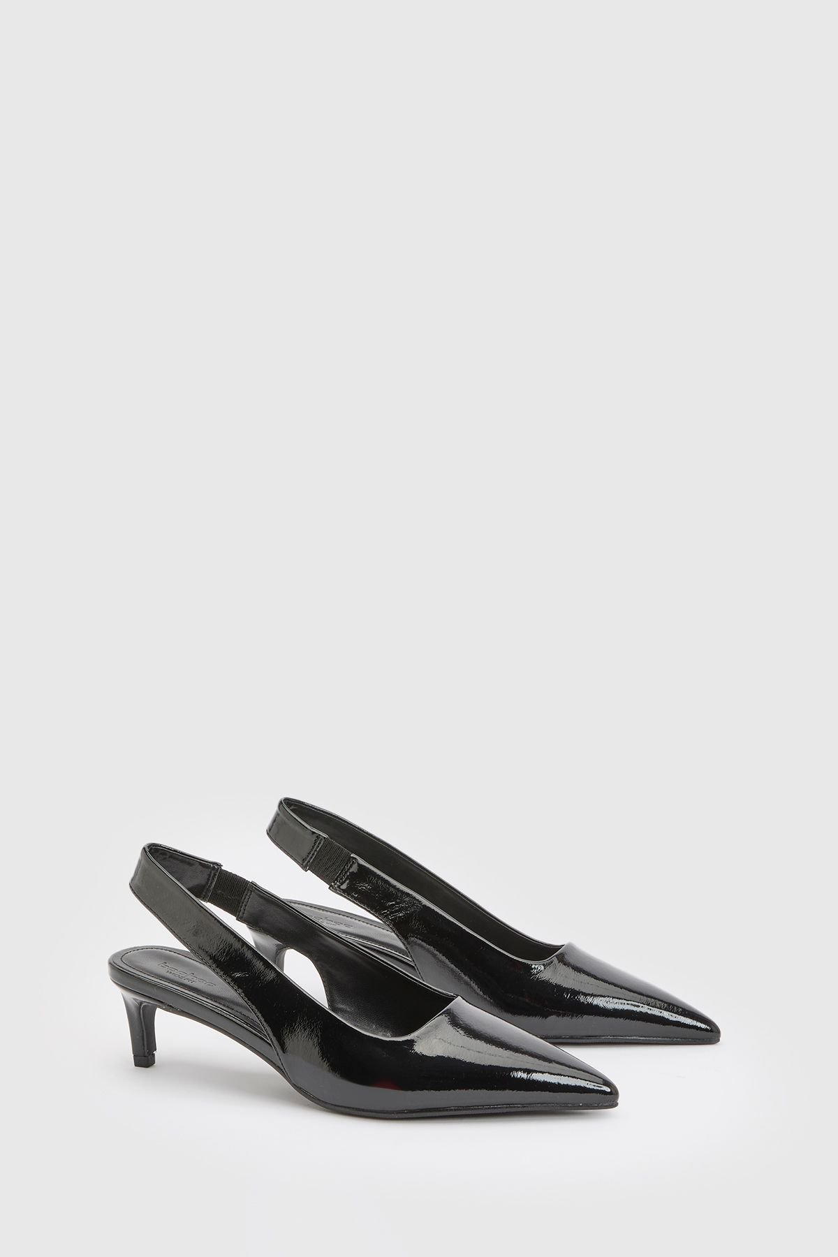 Escarpins vernis b talon sghir - Pied large