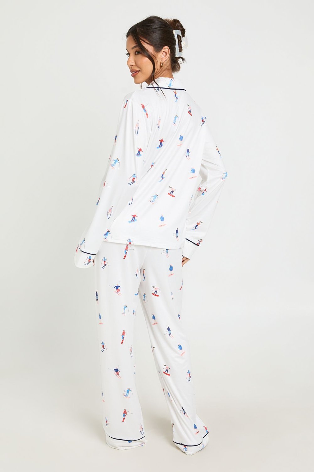 Pyjama haut w sarwal b tsawer d ski b passepoil