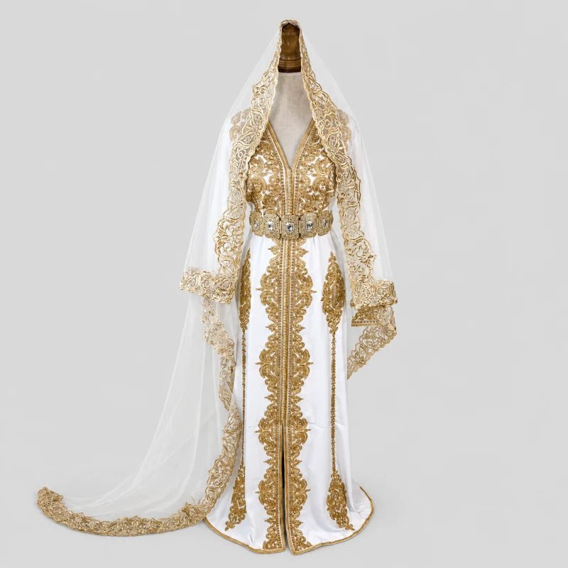 Caftan crêpe de soie byed mtarz b dheb