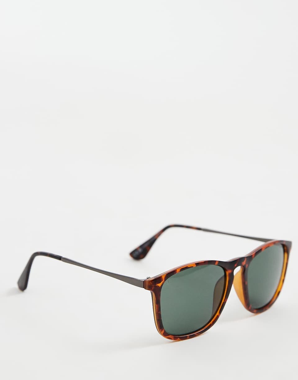 Lunettes de soleil carrées - Écaille de tortue