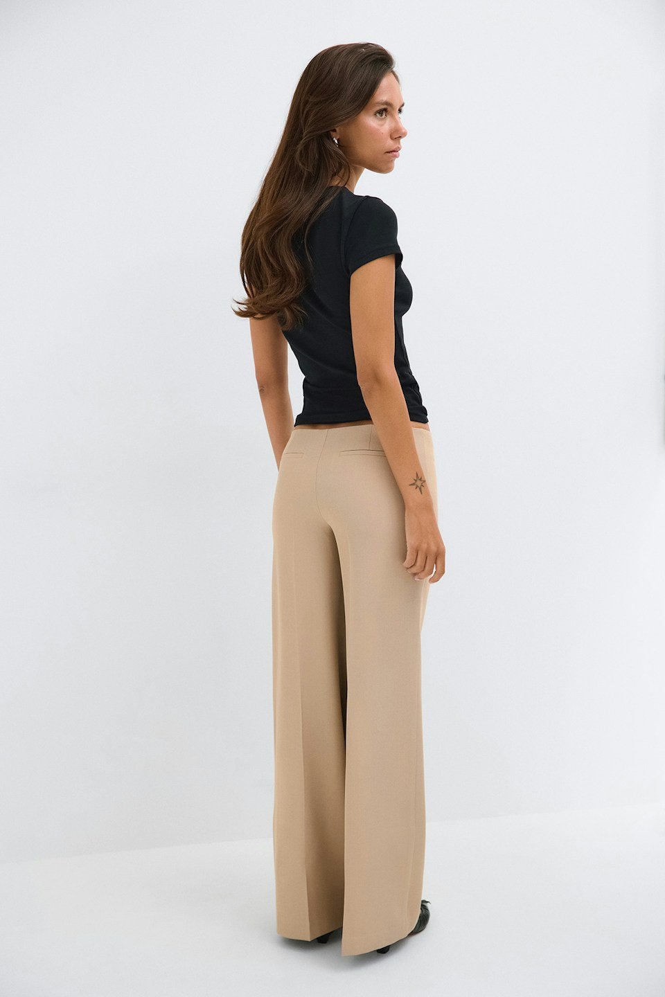 Pantalon droit taille basse