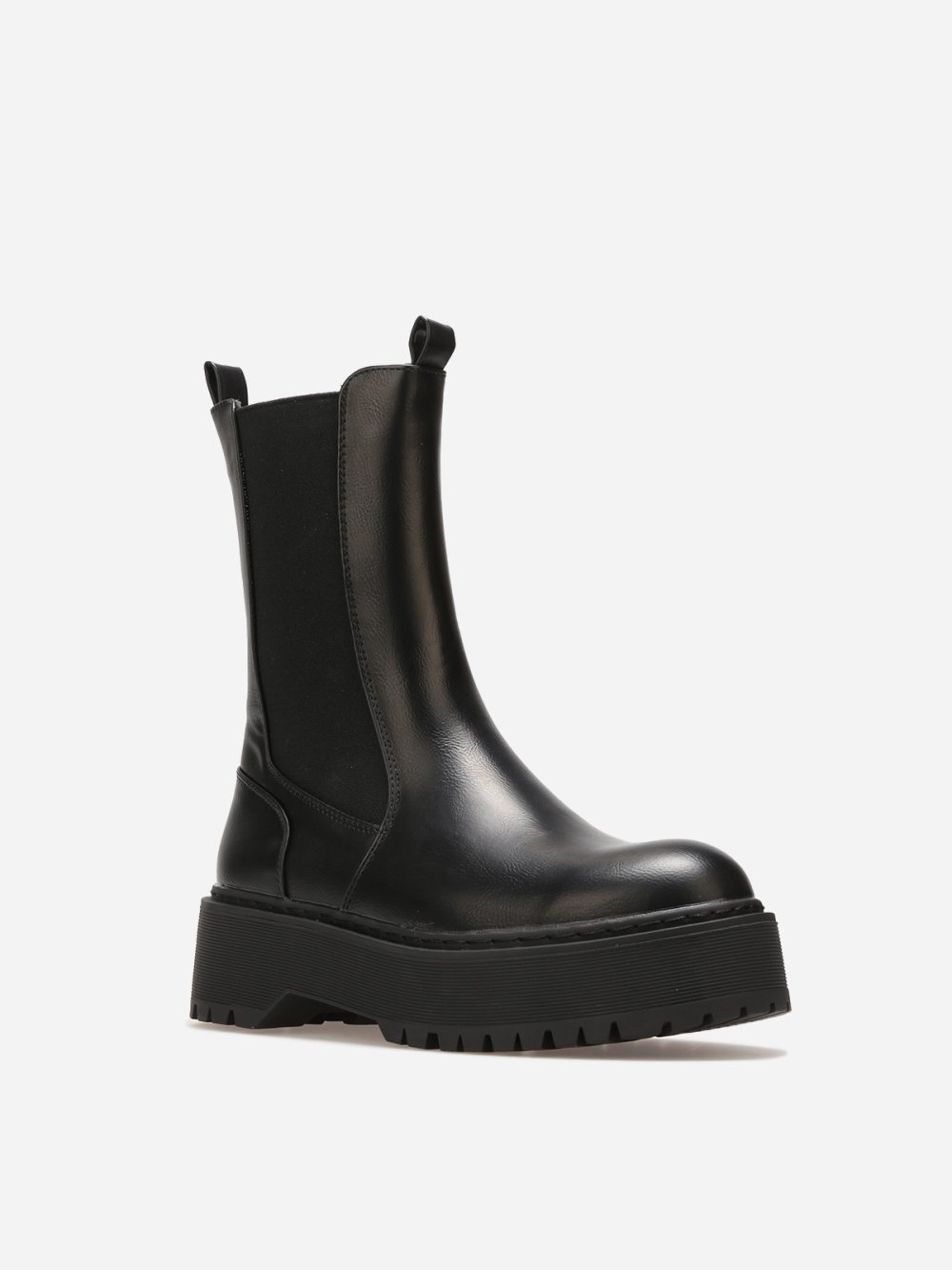 Bottines chelsea 3alyin b plateforme, khal