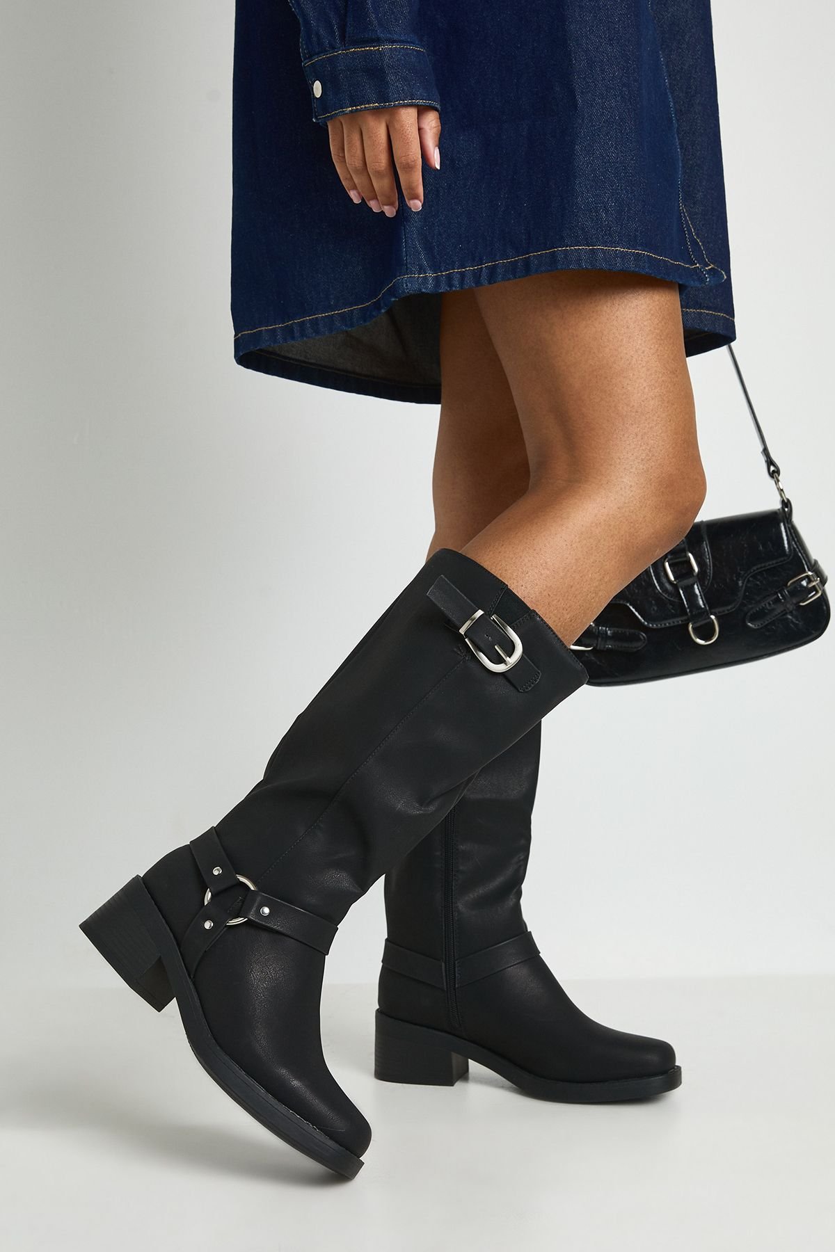 Bottes motardes b boucle - Pied large