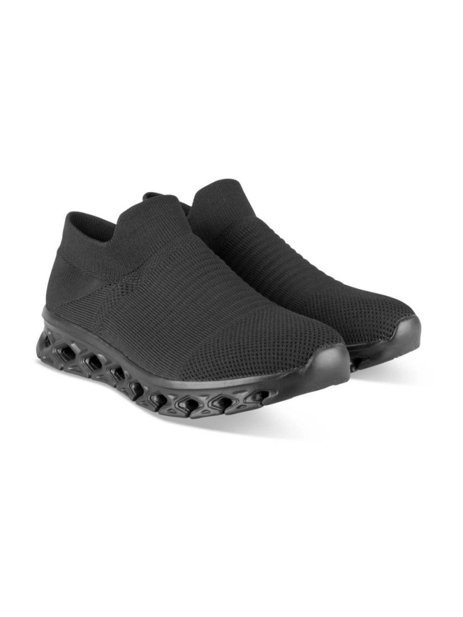 Baskets chaussettes semelle ajourée noires