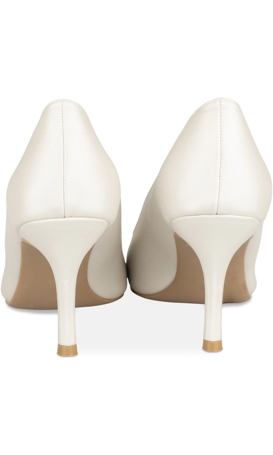 White pointed stiletto pumps