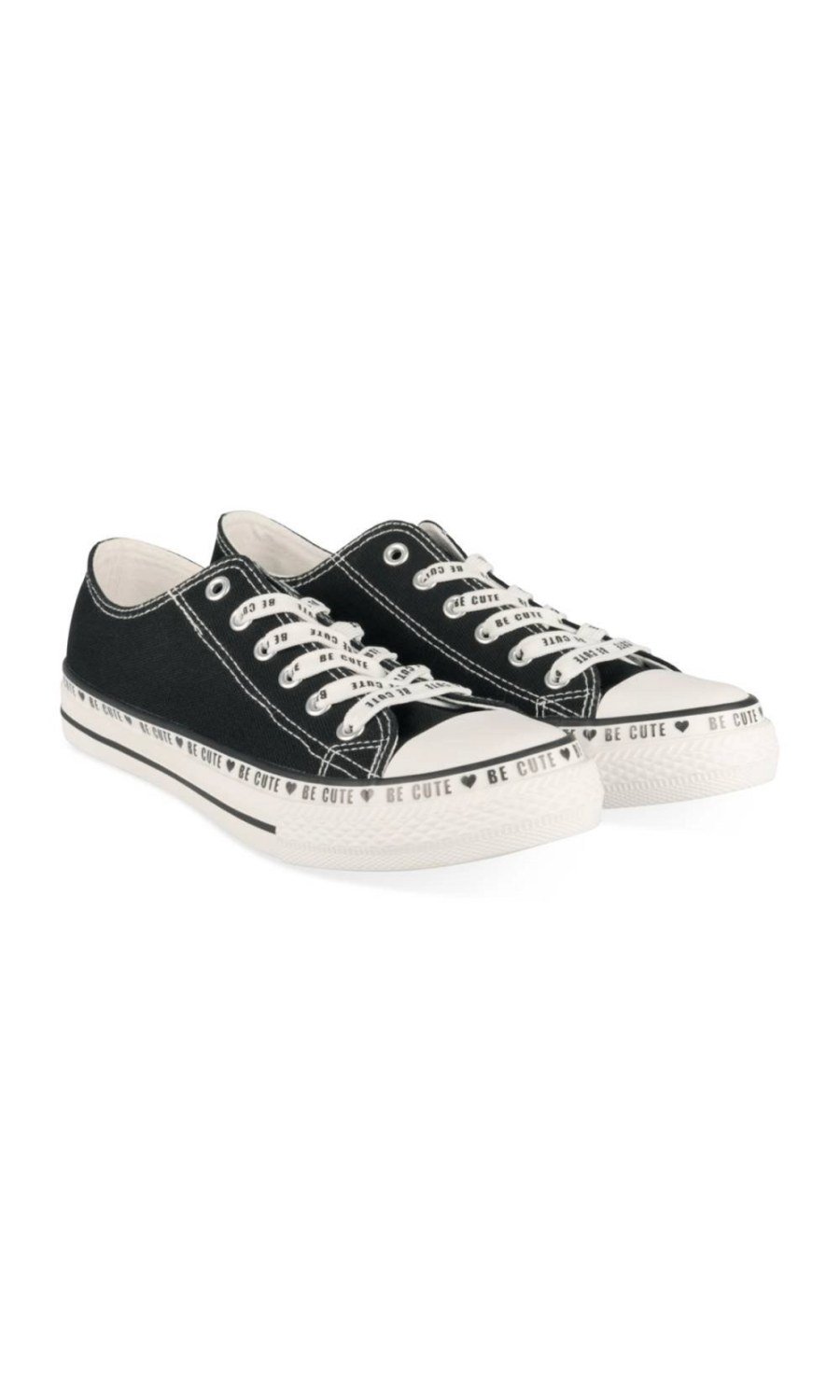 Black canvas sneakers, Be cute band