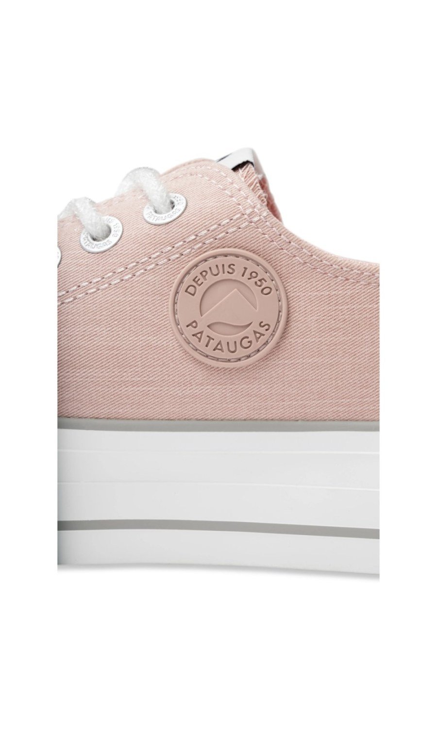 Pink canvas platform sneakers