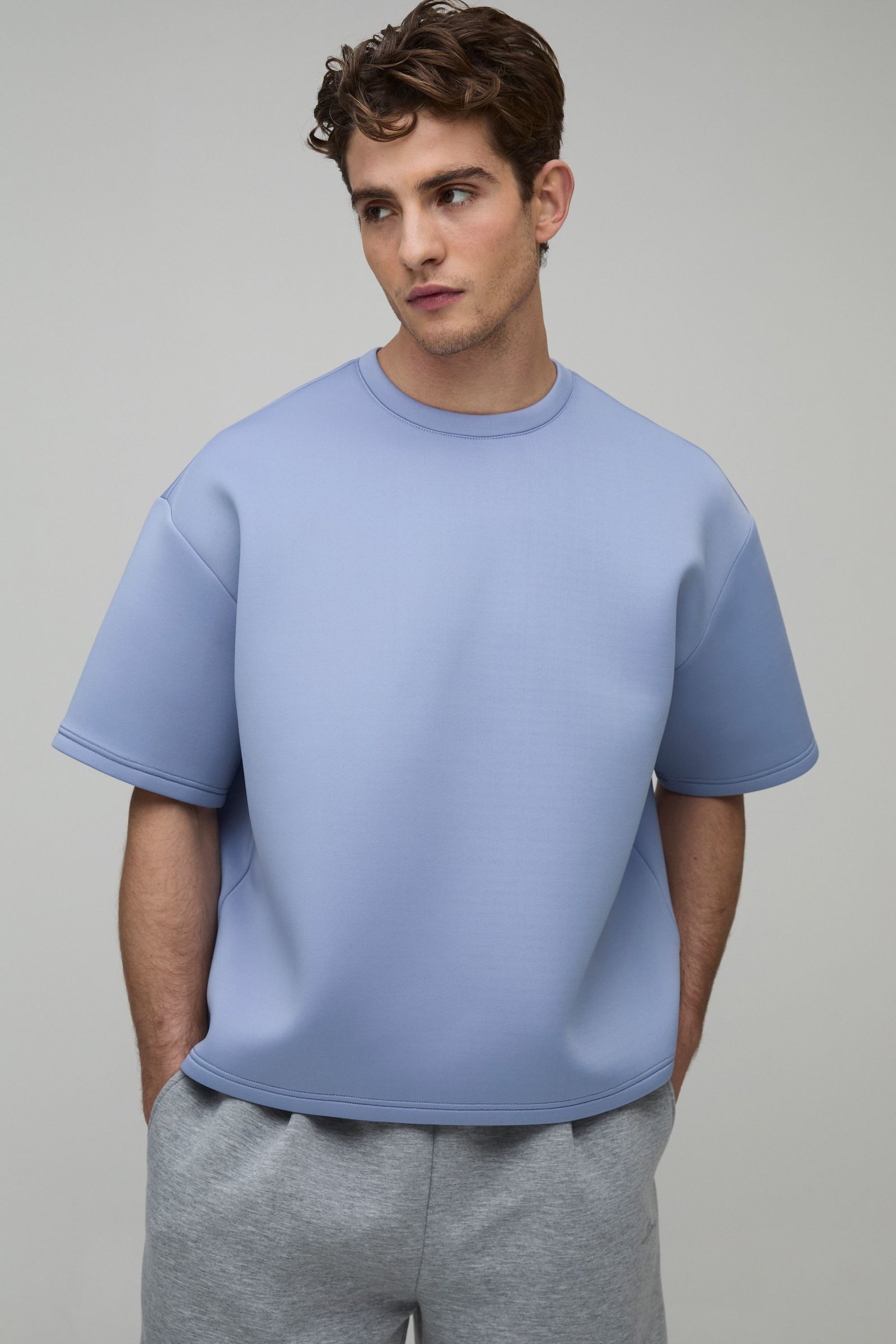 T-Shirt Scuba Collé Boxy Oversize