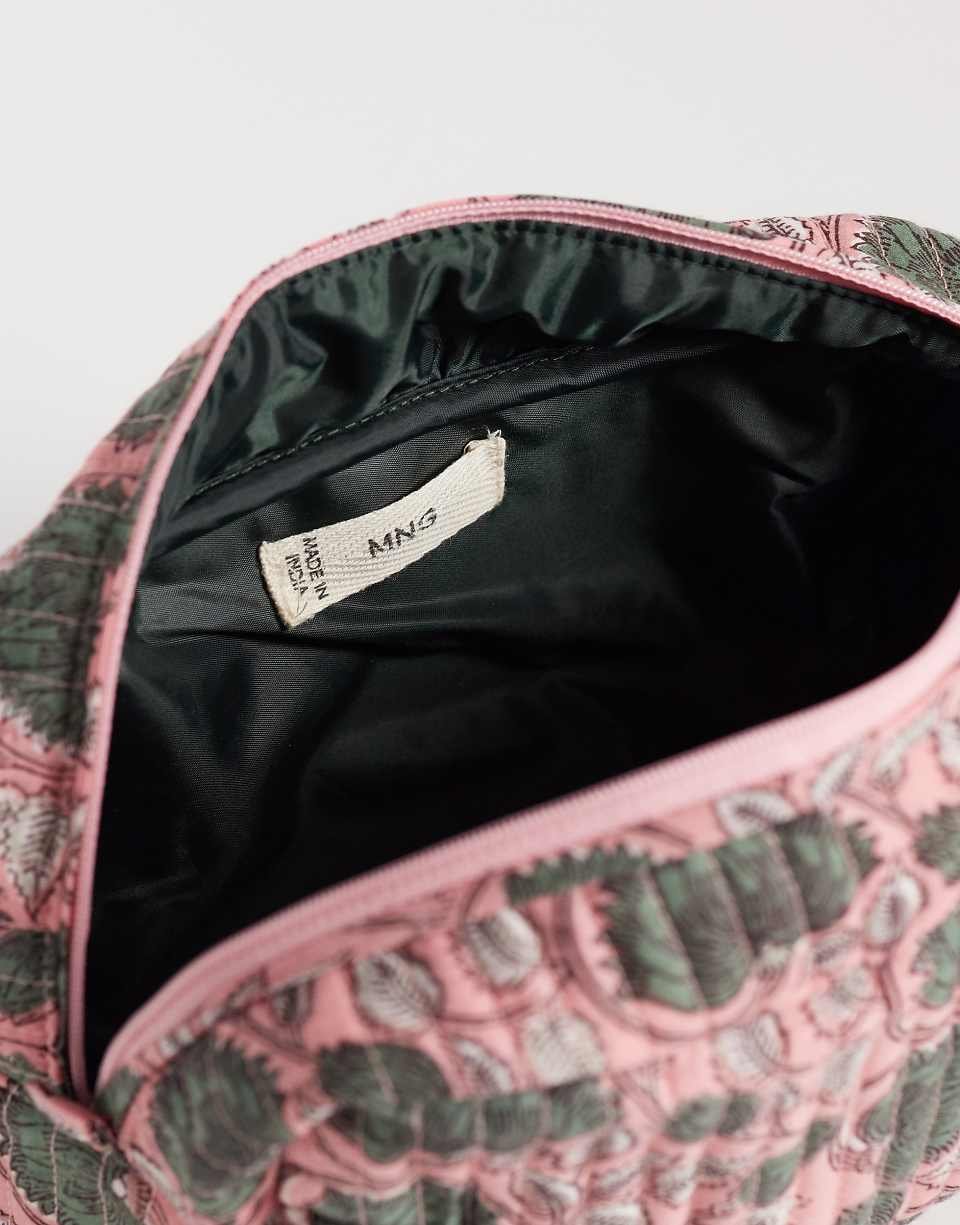 Trousse dyal maquillage b imprimé nwar rose o khder