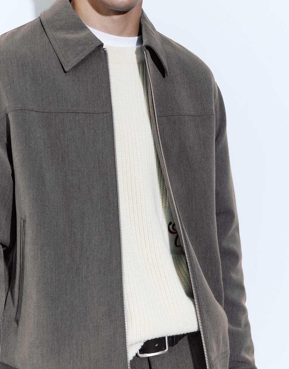 Basic zip through jacket - Grey
