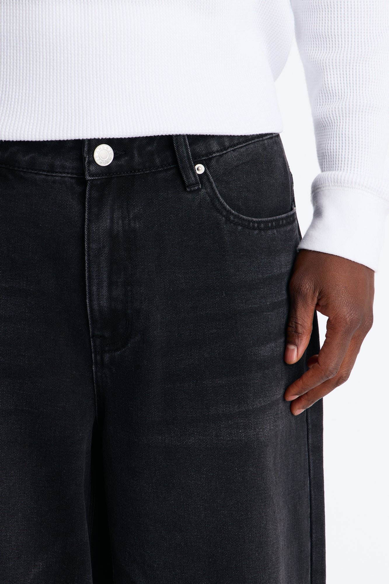 Crochet Cutout Baggy Jean