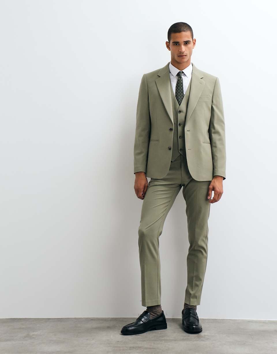 Pantalon de costume ajusté - Vert