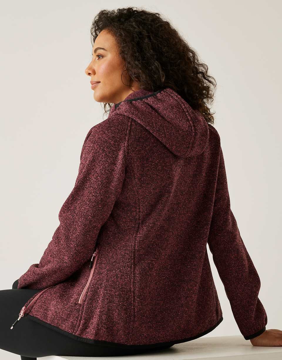 Hooded zip-through fleece - Dusty pink