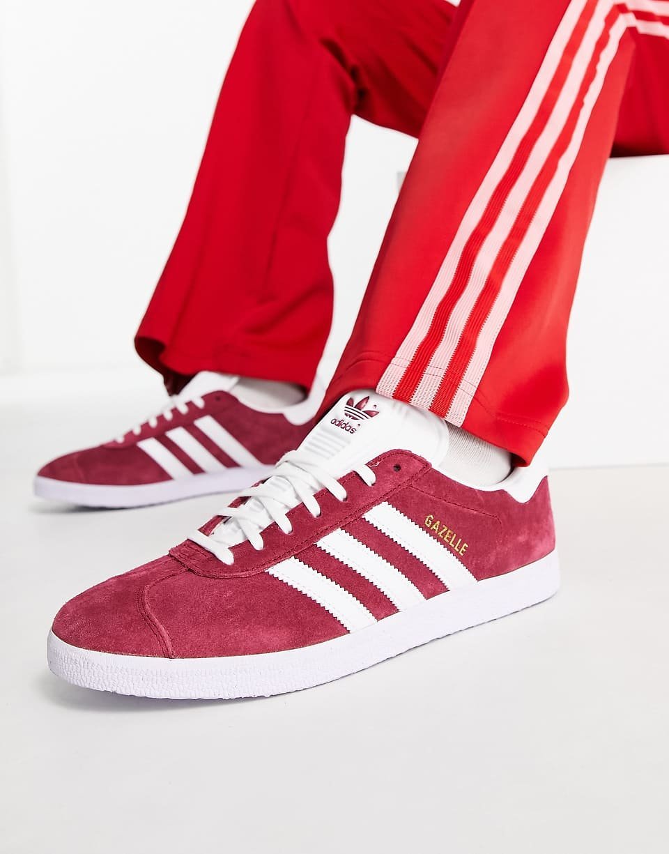 Gazelle trainers in burgundy