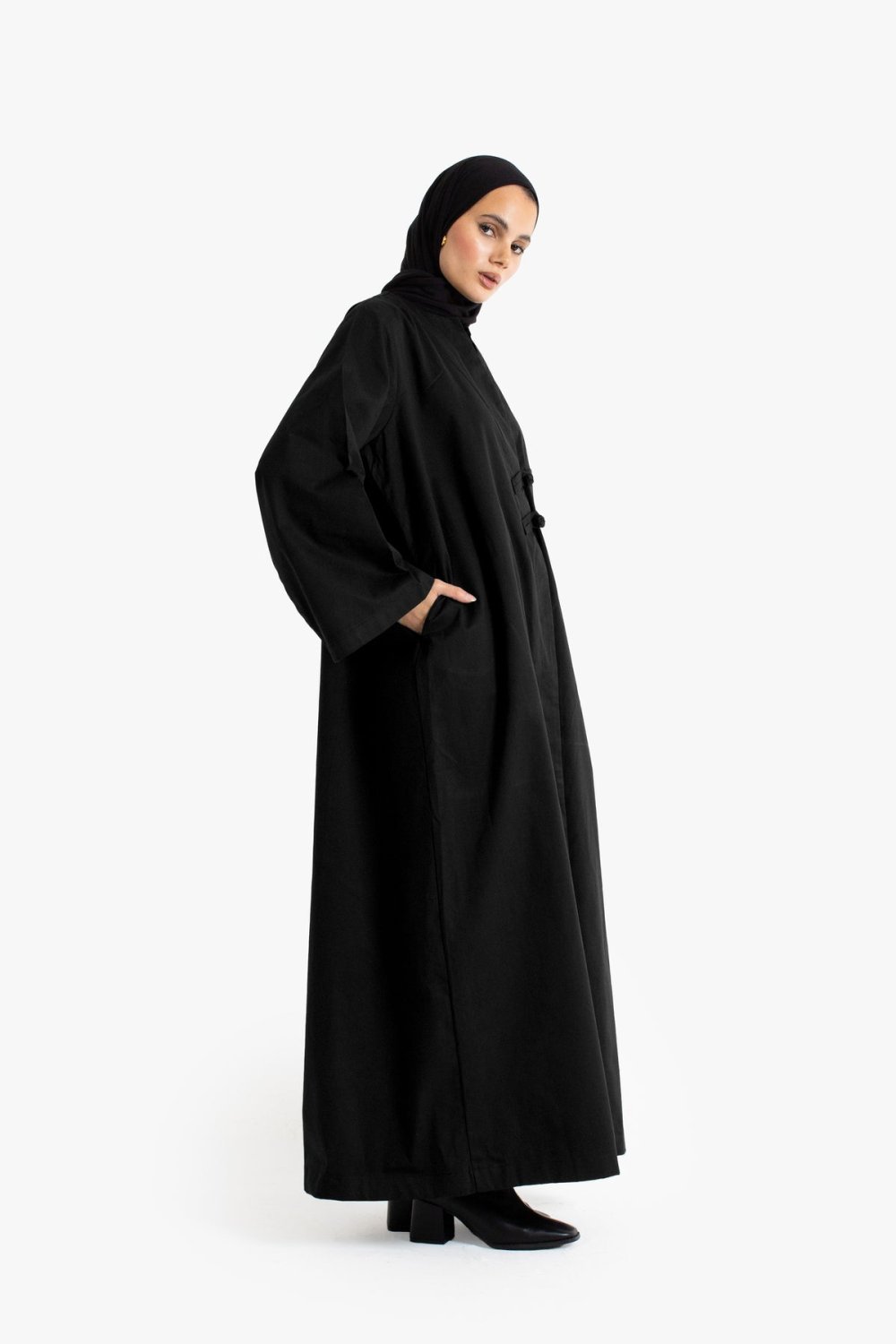 Abaya m7loula b l3a9ad, coton - K7el