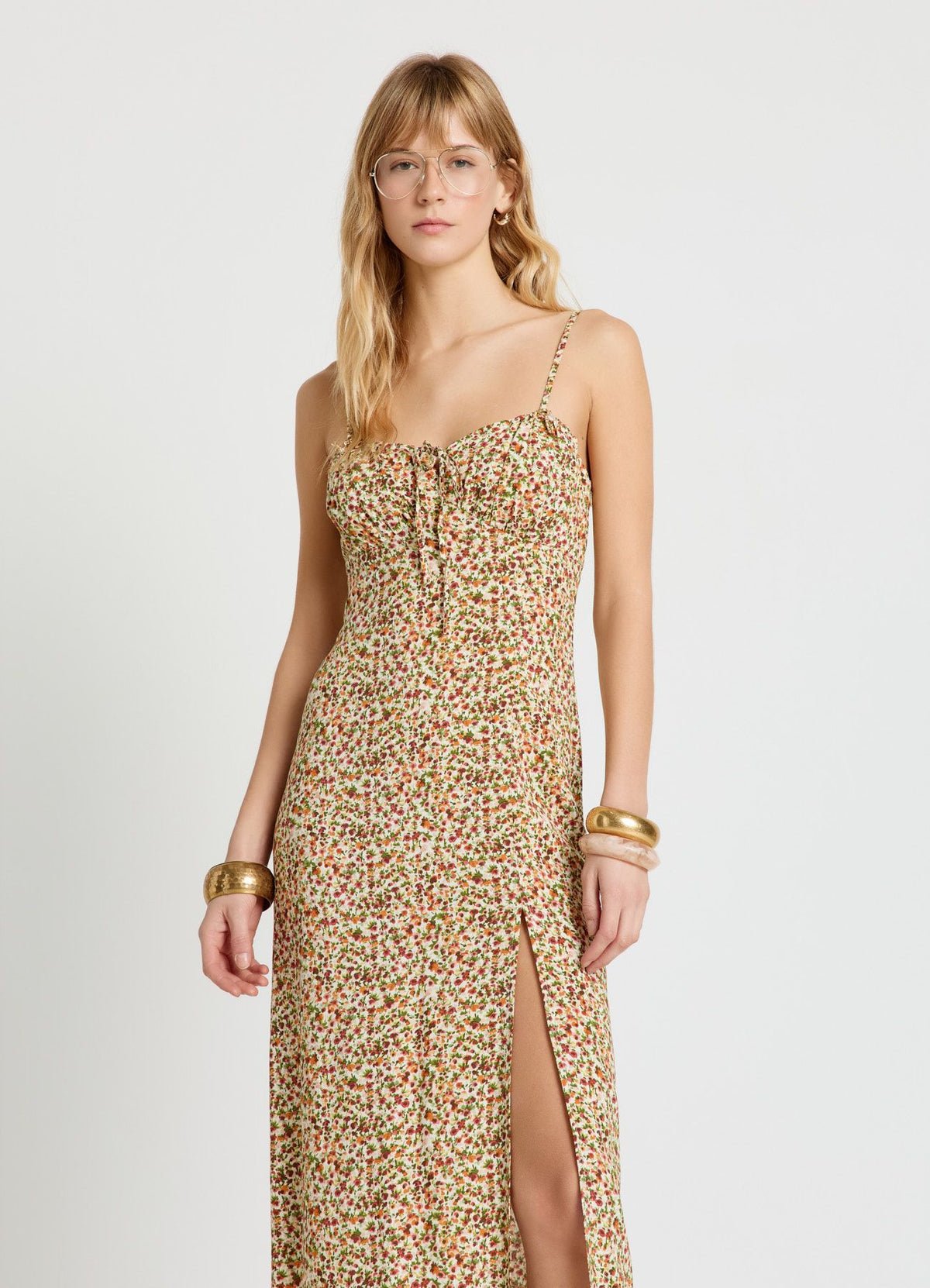 Floral maxi slip dress