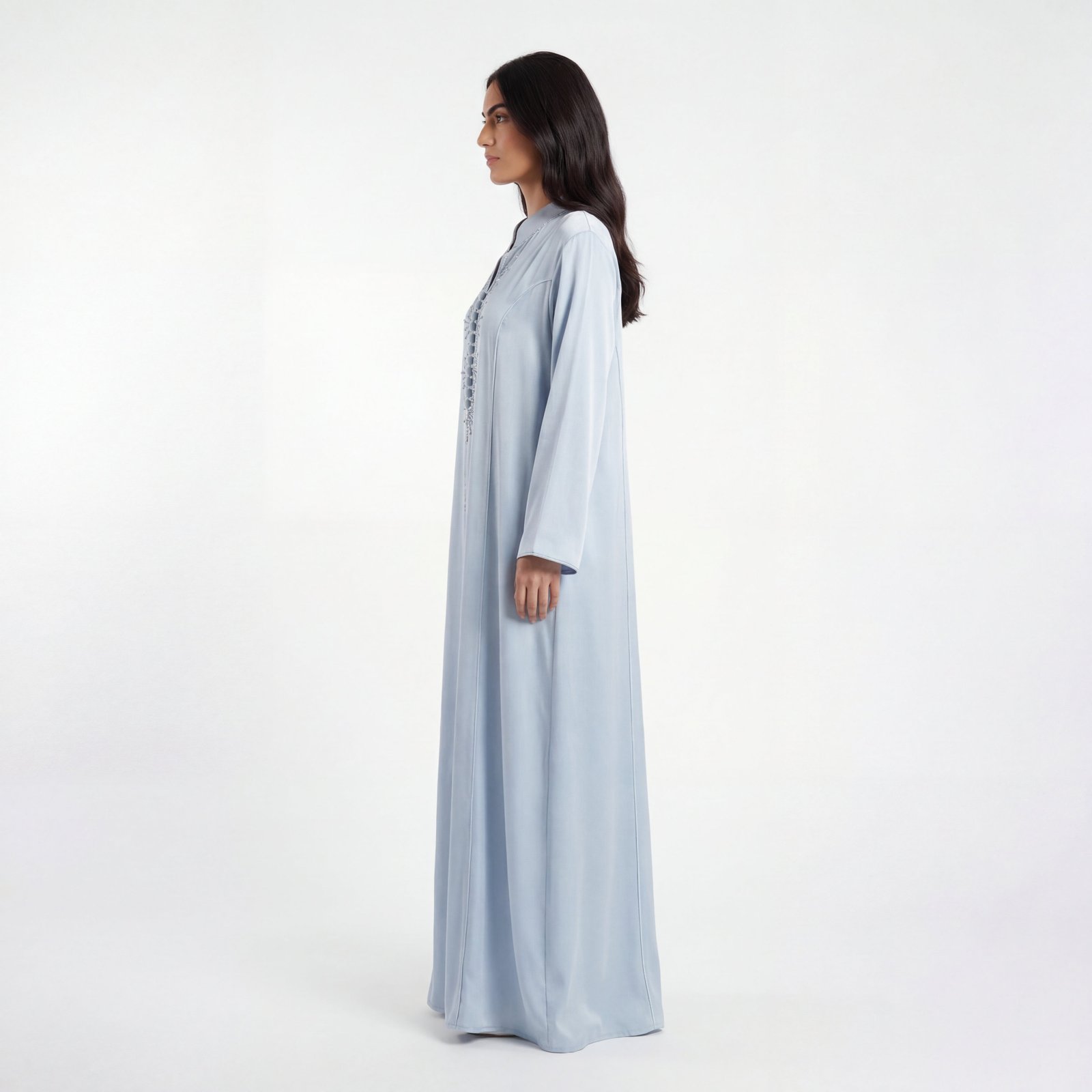 Beaded blue abaya