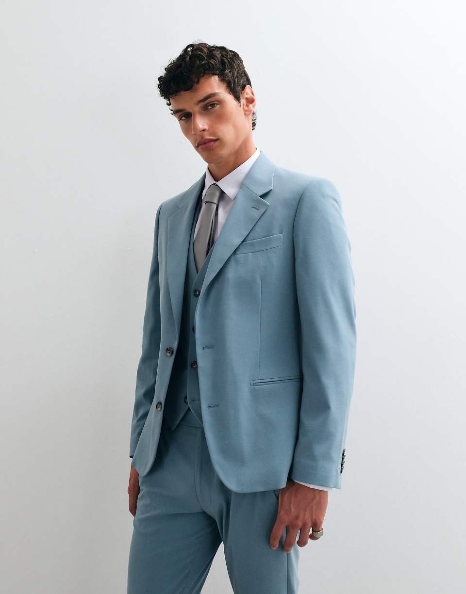 Veste de costume skinny bleu clair