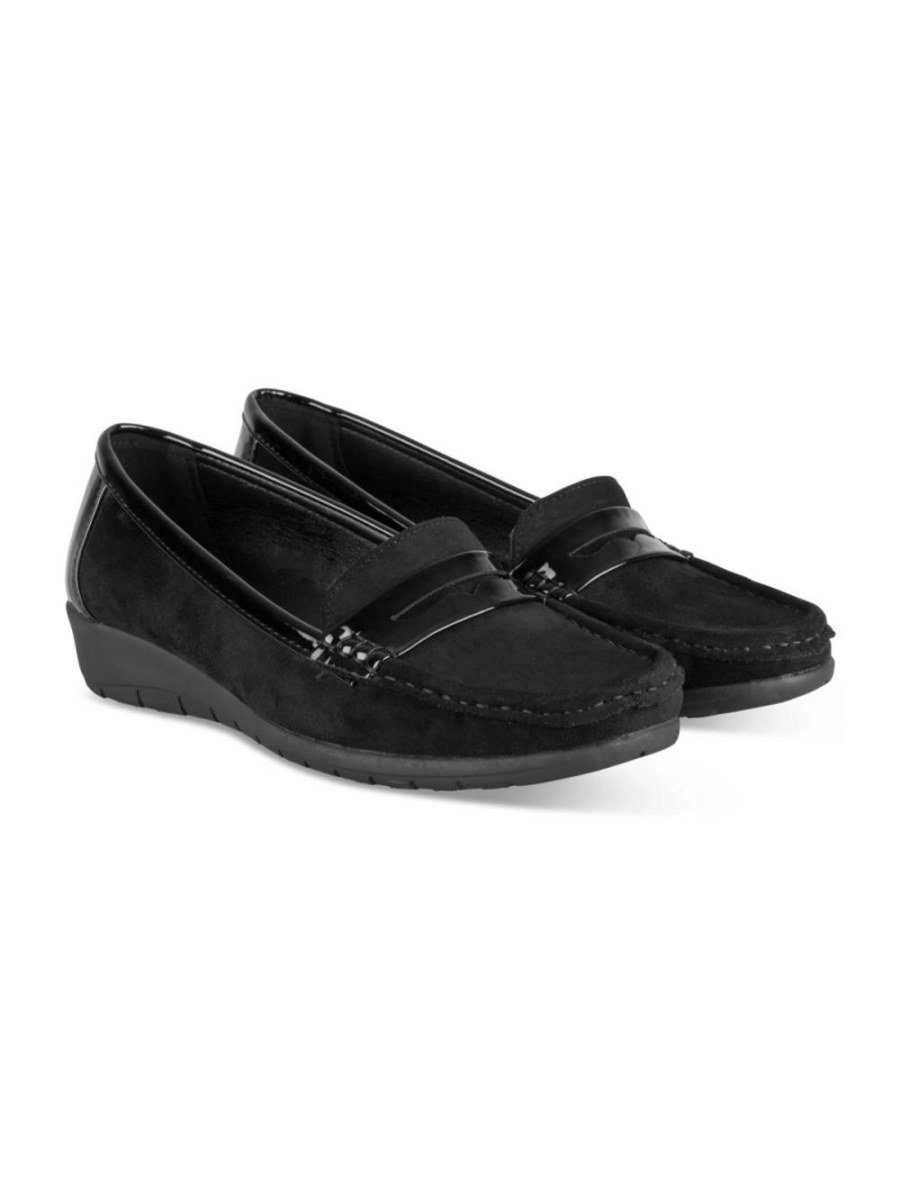 Mocassins compensés suédine w vernis k7lin