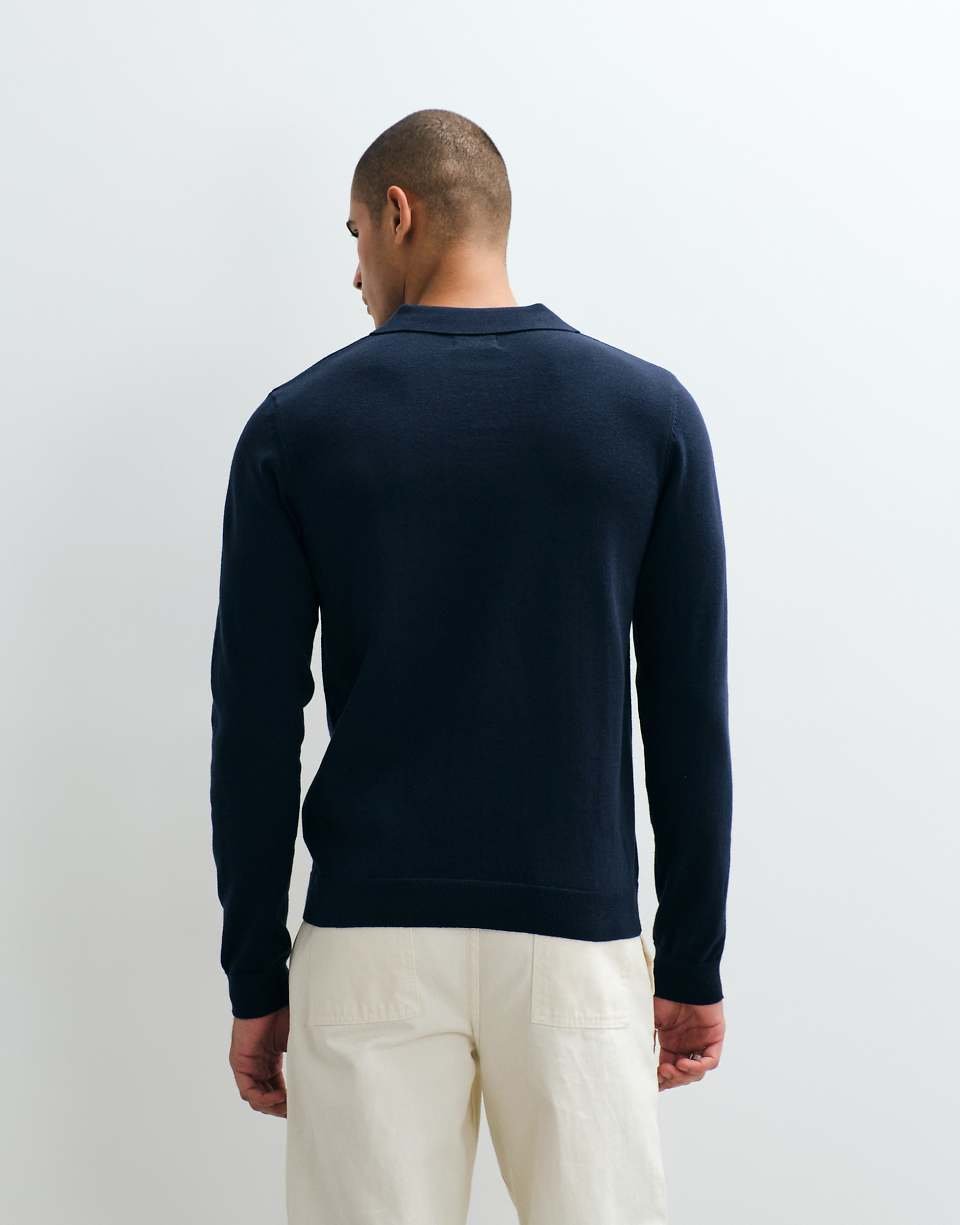 Pull f tricot b col montant zre9 marine