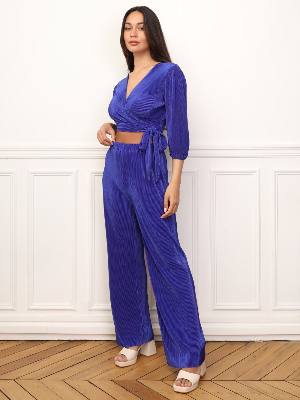 Ensemble top cache-coeur w pantalon, zre9