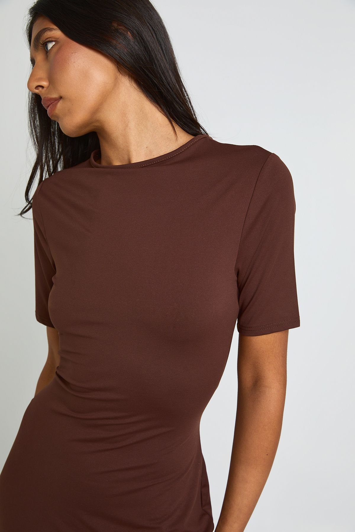 Robe Maxi À Manches Courtes Basique Tall