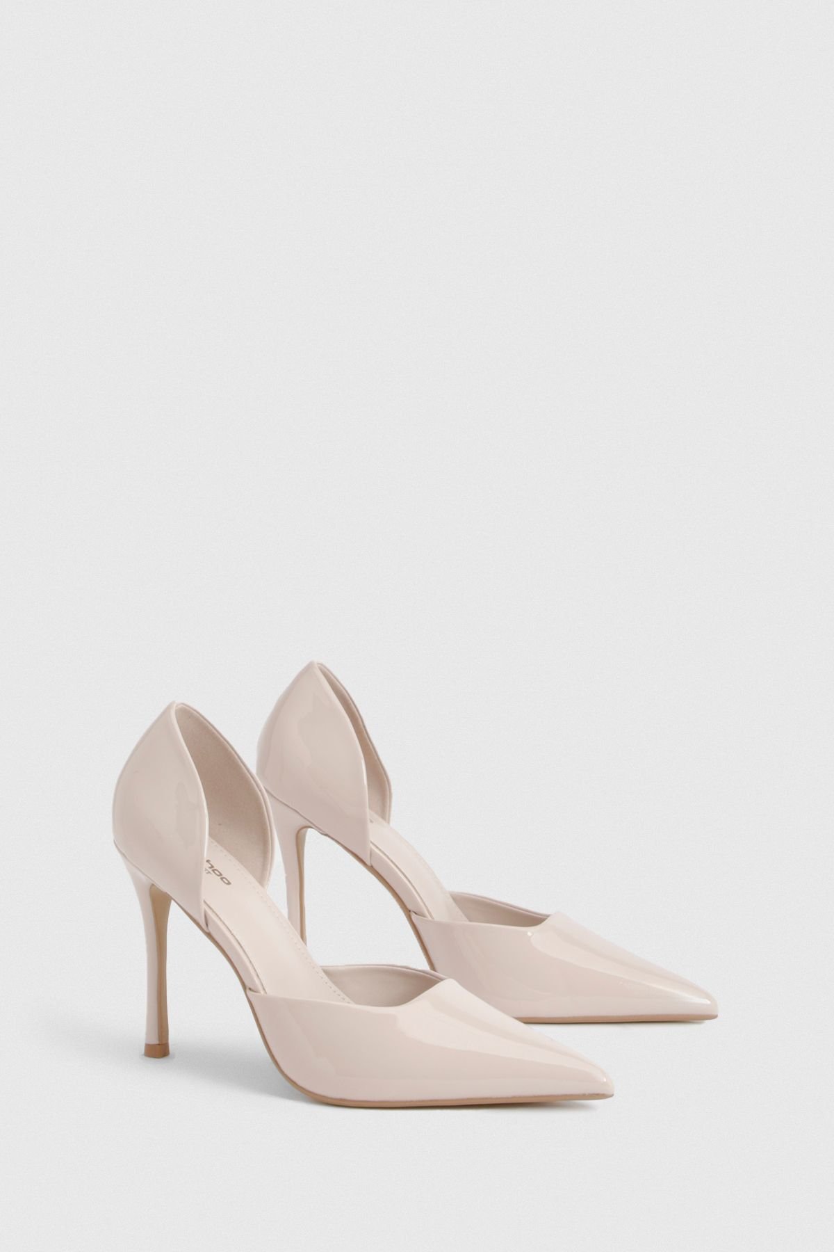 Wide Fit Two-Part Cut-Out Court Shoes