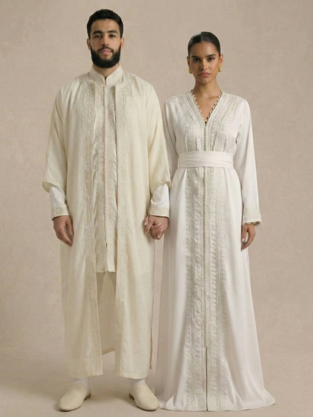 Caftan moderne f crêpe de soie byed