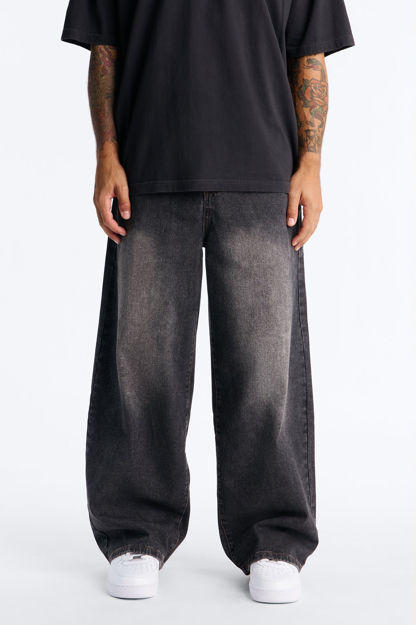 Jean baggy délavé foncé