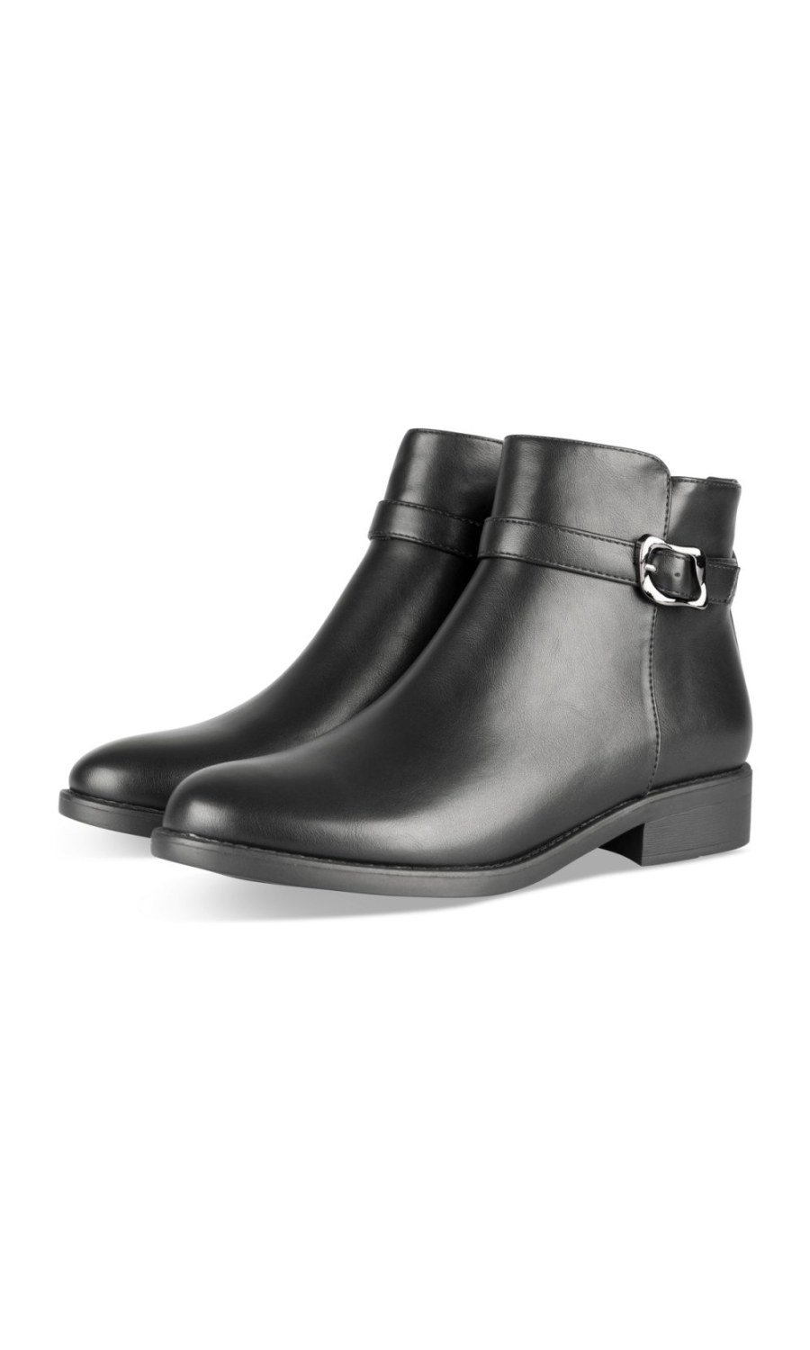 Bottines à bride bouclée noires