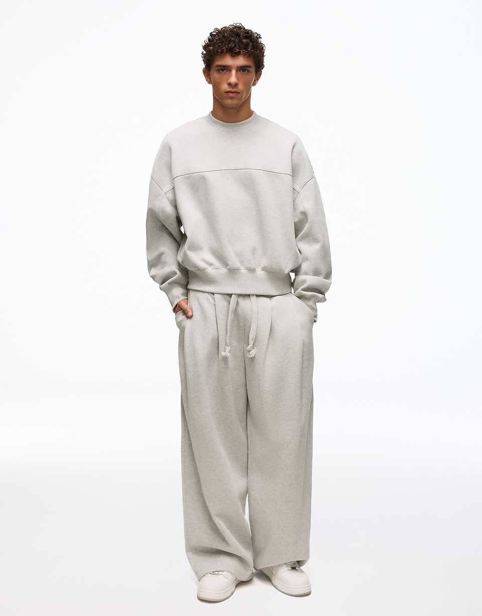 Boxy fit crew neck sweatshirt - Light grey