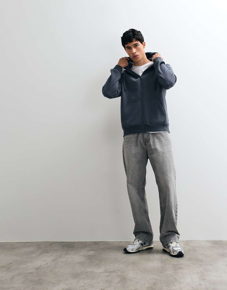 Hoodie oversize b zip rmadi ghameq